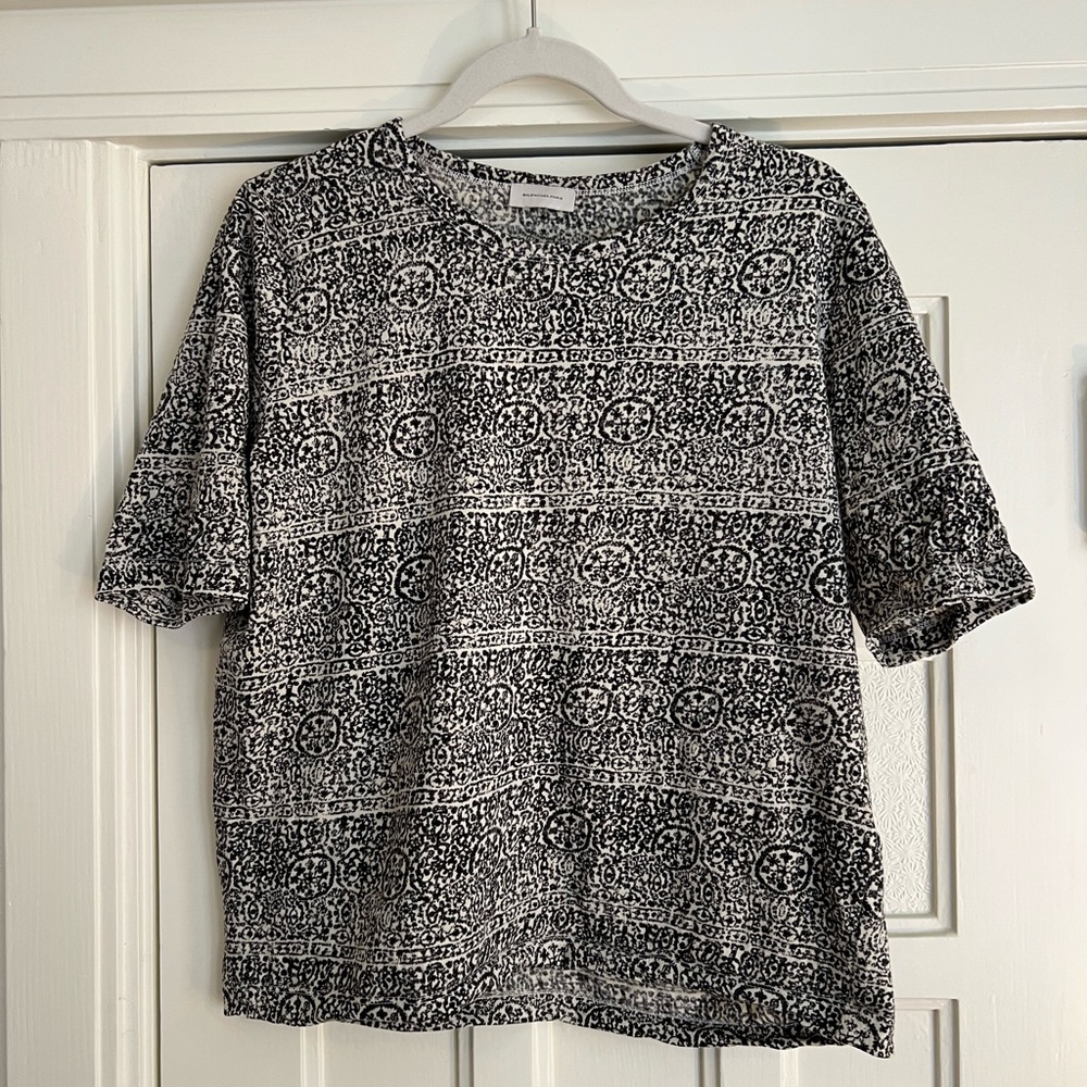 Balenciaga Black and White Knit Top